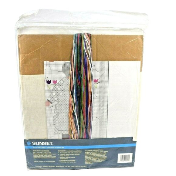 Sunset Counted Cross Stitch Kit Playtime in the Pasture New - Picture 2 of 3